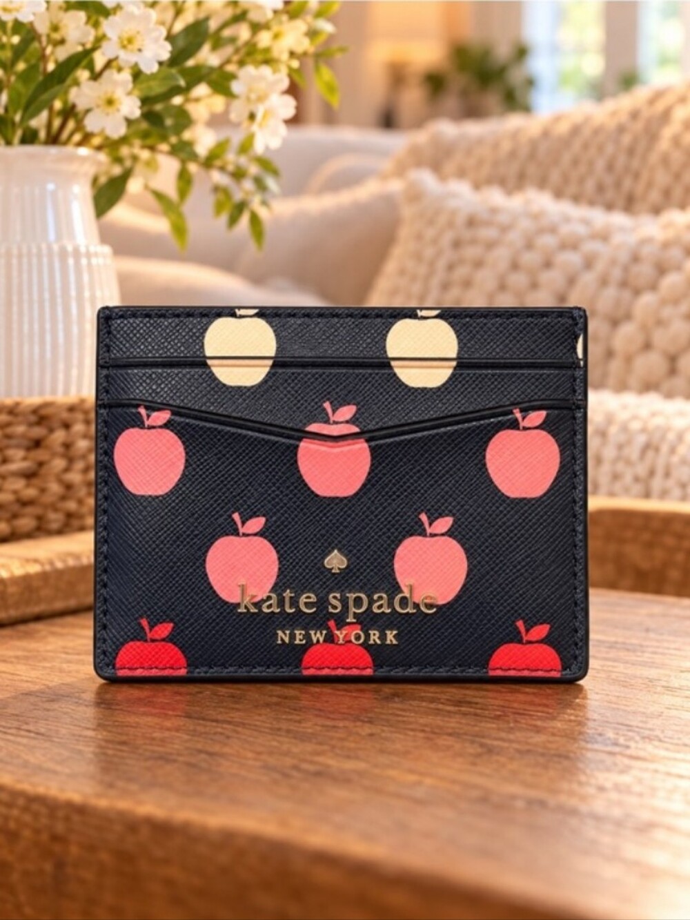 Kate Spade-Staci Small Slim Card Holder (Apple Orchard Honey Crisp)🍎